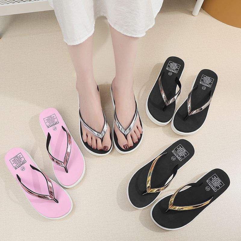 Dép Xỏ Ngón Đế Dày Chống Trượt Chống Mài Mòn Phong Cách Hàn Quốc Thời Trang Mùa Hè Mới Cho Nữ