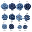 POP 5 Chiếc Vải Denim Hoa Phụ Kiện Tóc Quần Áo Tôn Trang Thủ Công DIY