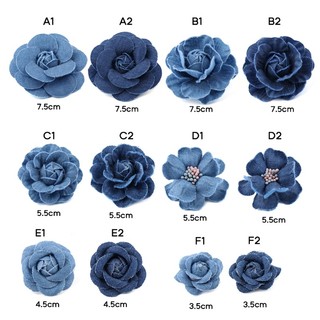 Zuoo add a touch of bohemian charm Với 5 Bông Hoa Vải denim Làm Phụ Kiện Quần Áo Và Dự Án diy