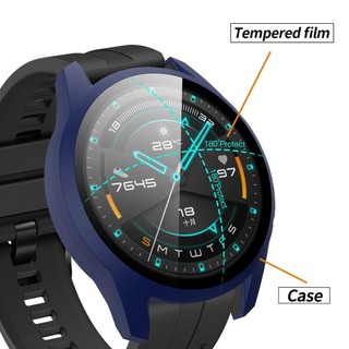 Vỏ Bảo Vệ Bằng PC Mặt Nhám Kèm Kính Cường Lực Cho Đồng Hồ Huawei Watch GT 3 2 Case 46mm 42mm GT2