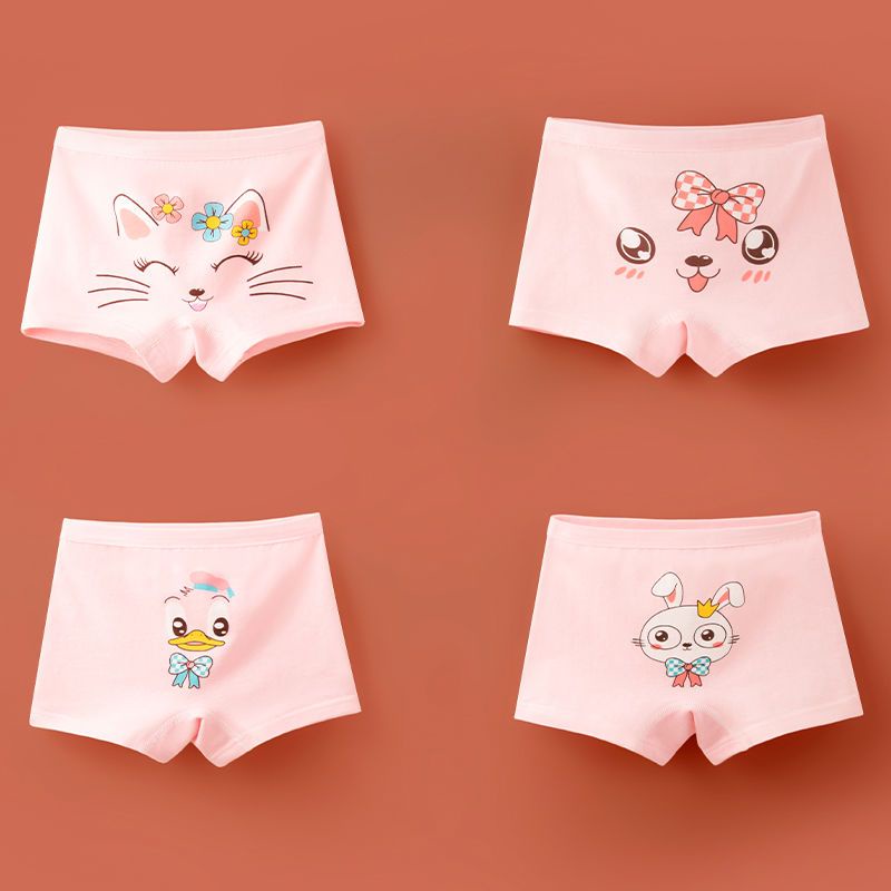 Quần Lót Boxer Chất Liệu Cotton Dành Cho Bé Gái 6-9 Tuổi