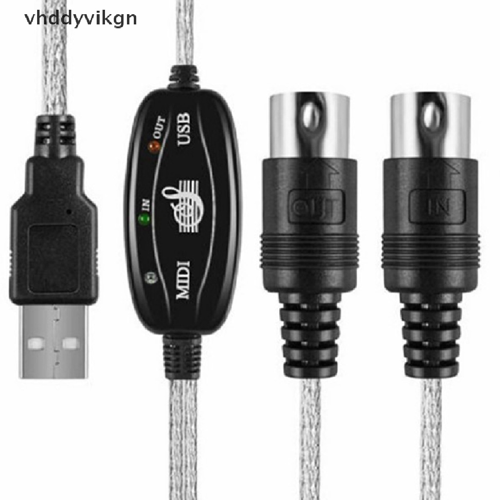 Dây Cáp Chuyển Đổi USB IN-OUT MIDI Cho PC Sang Bàn Phím Âm Nhạc