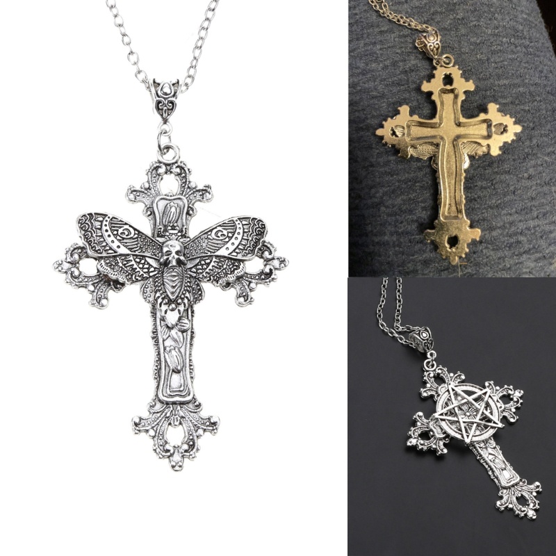 YOI Đầu Bướm Côn Trùng Đầu Lâu Xương Đòn Dây Chuyền Vòng Cổ Cô Gái Đảng Gothic Trang Sức Thời Trang