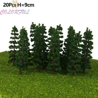 Bộ 20 Mô Hình Cây Bằng Nhựa Cao 9cm Trang Trí Vườn