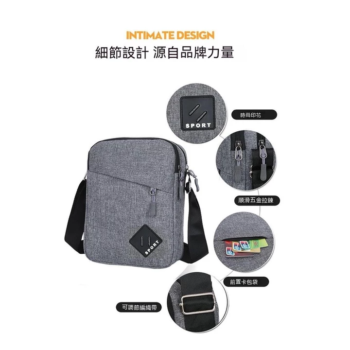 Mũi Lợn Phong Cách Chống Thấm Nước Cát Gai Dầu Chất Liệu Nylon Thể Thao Thông Thường Túi Đeo Ngang Ba Lô Bên Túi Đeo Vai Túi Nhỏ Thích Hợp Cho Đi Chơi Giải Trí – 4