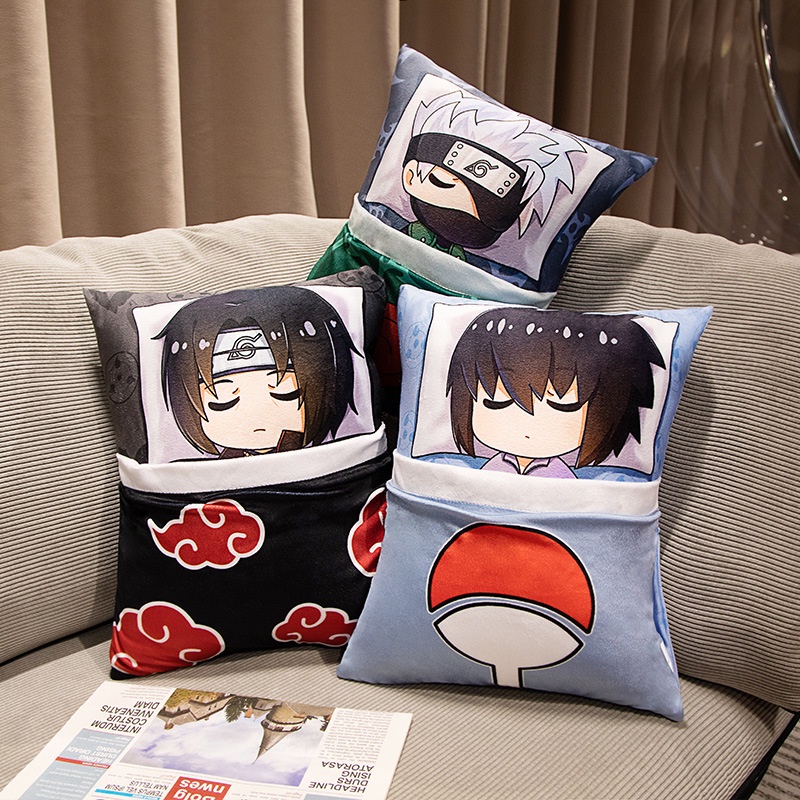 BH2 Naruto Sang Trọng Gối Sasuke Madara Itachi Sakura Ngủ Ném Gối Trang Trí Nhà Quà Tặng Cho Trẻ Em Sofa Đệm HB2