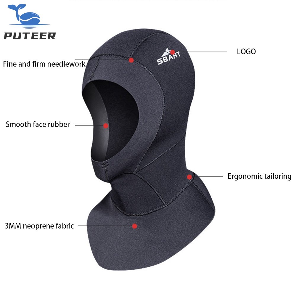 [COD] Mũ nón lặn bình dưỡng toàn mặt 3mm cao su neopren ngụy trang che vai cho nam nữ, nón lặn biển snorkeling, phụ kiện thiết bị lặn bắt cá ngầm Spearfishing