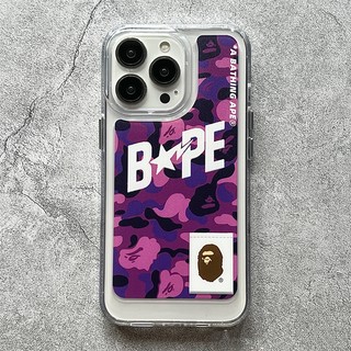 Ốp Điện Thoại Trong Suốt Chống Sốc Họa Tiết Bape Cho iphone 14 11 13 12 X XS Pro Max XR Mini 7 Samsung Galaxy S23 S22 ultra plus