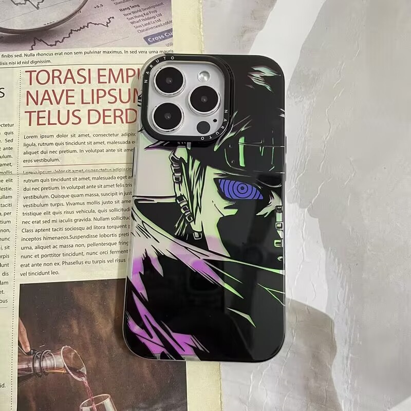 Ốp Điện Thoại TPU Trong Suốt Màu Laser Họa Tiết Hokage Uchiha Obito Hatake Kakash Pein Cho IPhone 11 12 13 14 Pro Max Plus
