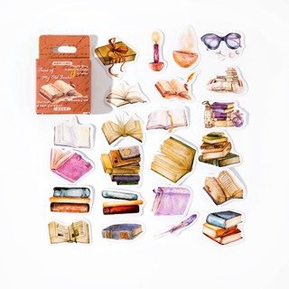 Bộ 45 Sticker Dán Trang Trí Sổ Tay Phong Cách Vintage