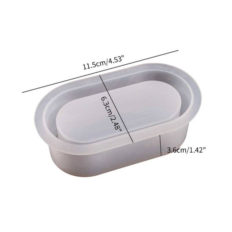 Khuôn Silicon Hình Oval Làm Chậu Hoa Resin Xi Măng DIY