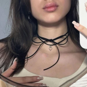 Coo Vòng Cổ choker Dây Thừng Mặt Trái Tim Rỗng Tối Thiểu Phong Cách Bohemia
