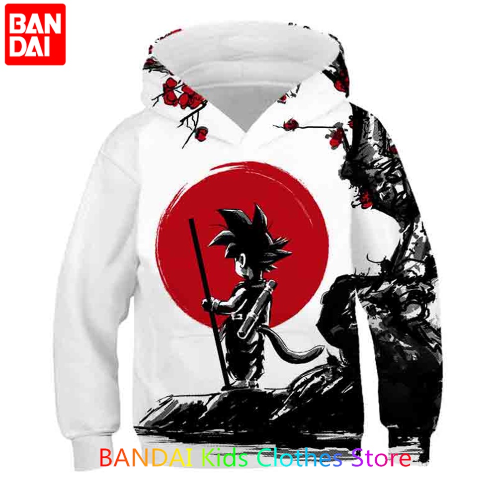Dragon ball z goku vegeta hoodie cho trẻ em trai và gái in 3d áo thời trang lỏng tay dài áo chui đầu mùa xuân thu