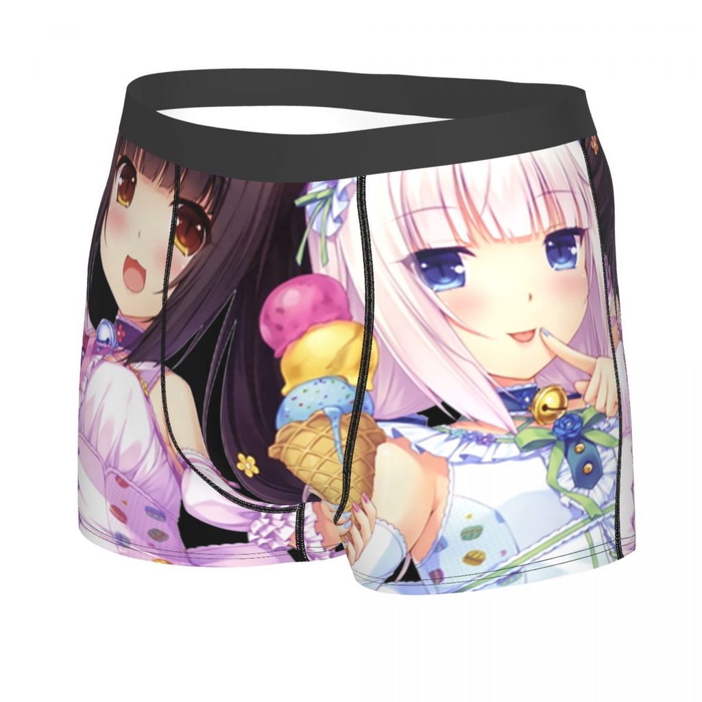 Chocola và vanilla nekopara đồ lót nam sexy in tùy chỉnh anime hoạt hình trò chơi boxer quần đùi quần lót