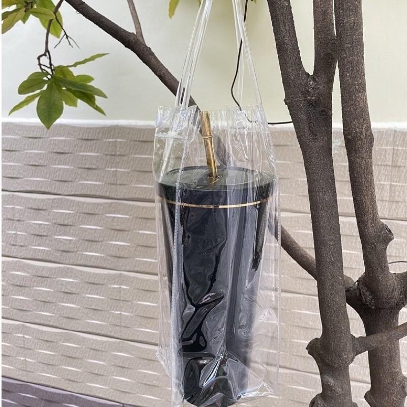 set 5 Túi trong suốt đựng bình giữ nhiệt  có tay cầm tiện lợi đựng đc nhiều loại bình