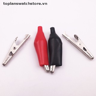 Bộ 12 Kẹp thử cá sấu phủ nhựa mềm 28MM màu đen / đỏ / xanh / vàng