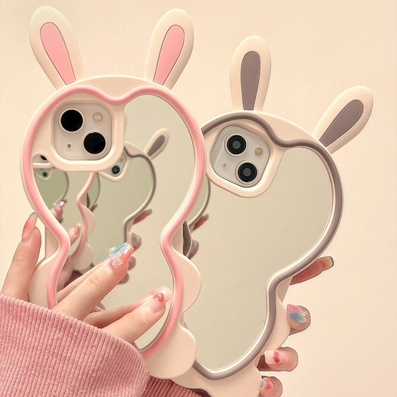 Ốp Điện Thoại Silicone Chống Rơi Có Gương Trang Điểm Hình Thỏ Cho ...