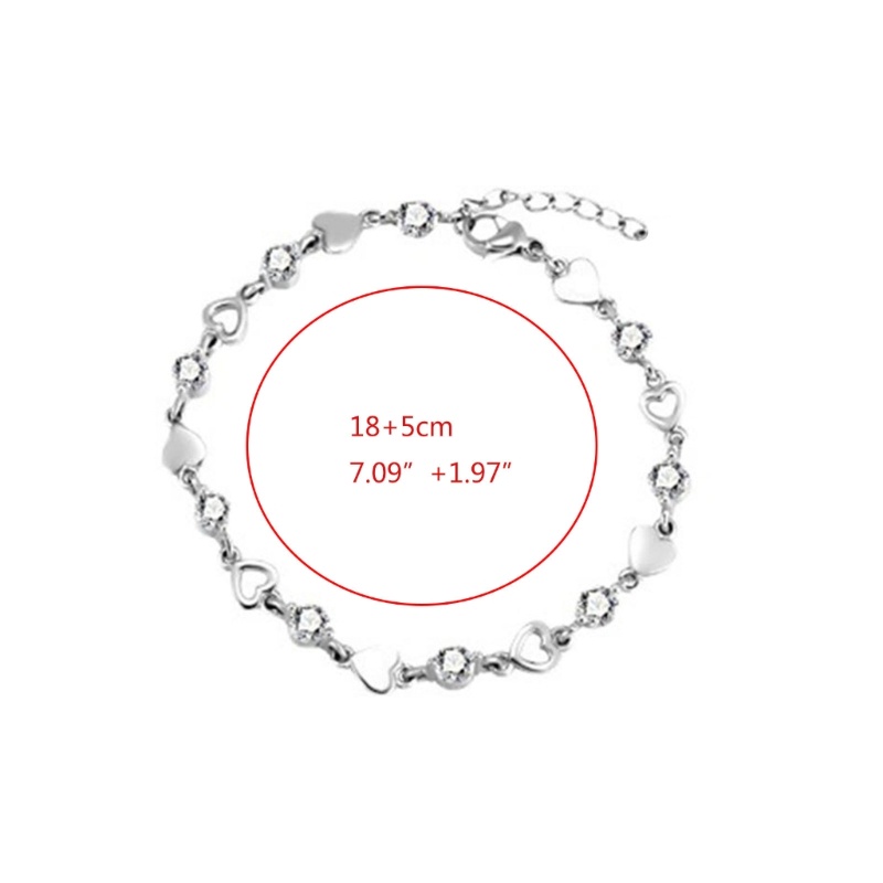 Coo Vòng Tay Hợp Kim Đính Đá zircon Hình Trái Tim Cho Nữ