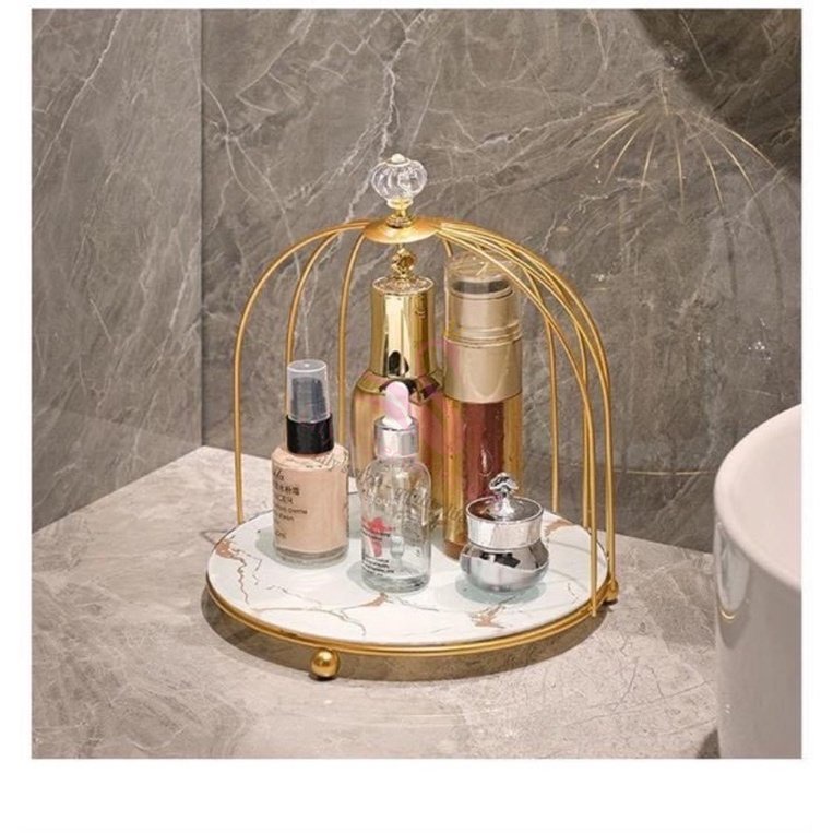 Kệ đựng mỹ phẩm lồng chim Lily's decor house một hai tầng trang trí nhà đựng bánh kẹo