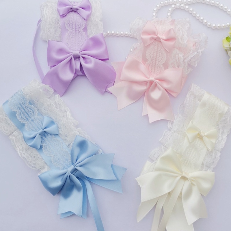 Cinna Rộng Ren Đầu Chống Trơn Trượt Nữ Đảng Băng Đô Quấn Tóc Cosplay Đảng Anime Mũ Đội Đầu