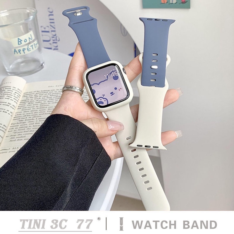 Dây đeo silicon khóa bướm cho Apple Watch Series 10 9 8 7 6 5 4 3 SE ...