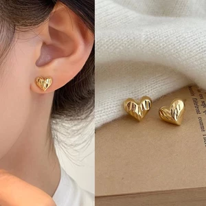 Khuyên Tai Hình Trái Tim Vàng Nhỏ Xinh Mẫu Mới 2023