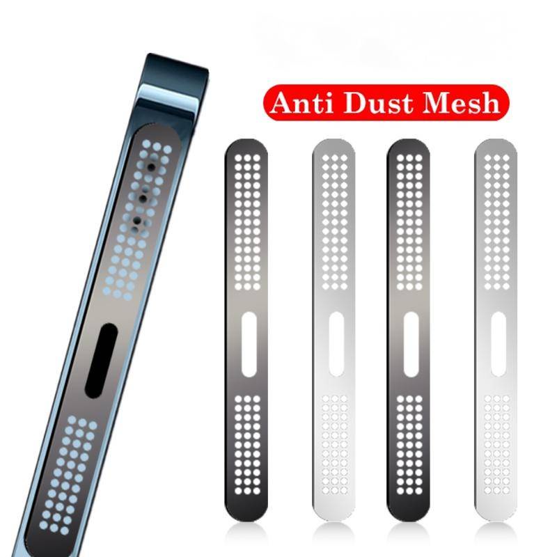 Dành Cho iPhone 15 14 13 12 Pro Max Mini 14 Plus Loa Chống Bụi Miếng Dán Tròn Tích Hợp Kim Loại Chống Bụi Lưới Chống Bụi