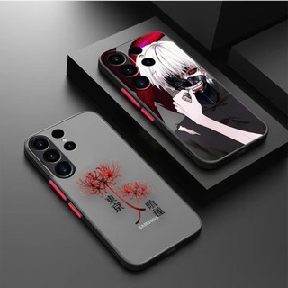 Ốp Điện Thoại Da Cảm Thấy Mờ Ốp Lưng Điện Thoại Chống Vân Tay Tokyo Ghoul Kaneki Ken Anime Dành Cho Samsung S8 S9 S10 S10E S10 Lite S20 S20FE S21 S22 S23 S32 Plus Ultra 5G A32 A53 J6 M51 5G