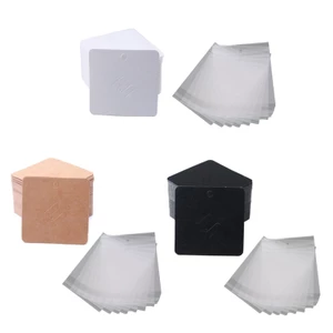 Yoo 100x Giá-Label-Tag Trang Sức Thẻ Treo Màu Nâu Cho Đám Cưới