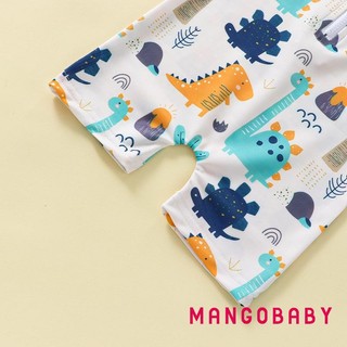Mg-kids Bé Trai Mùa Hè Đồ Bơi Hoạt Hình Thường Ngày Khủng Long In Hình Tay Ngắn Dây Kéo Áo liền quần Đồ Bơi Đi Biển