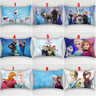 Vỏ Gối Hình Chữ Nhật Frozen Elsa Và Anna Phổ Biến Trẻ Em Quà Tặng Một Mặt In Hình Chữ Nhật Polyester Vỏ Gối Phòng Ngủ Sofa Trang Trí Nhà Gối
