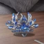 JUIC Crystal Lotus Flower Figurine Bộ sưu tập nhiều màu Quà tặng lưu niệm Nhà & Văn phòng Thủ công thủy tinh
