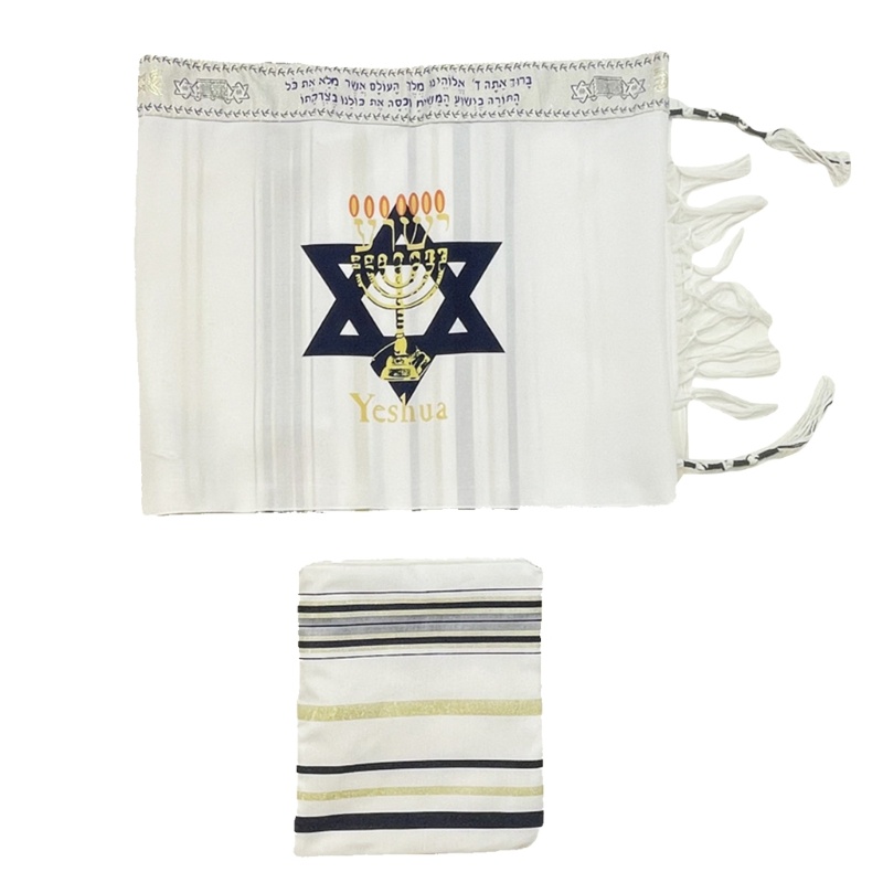 Dasbsug Yeshua Khăn choàng Messianic Tallit Khăn choàng cầu nguyện Tallit Khăn choàng cầu nguyện Israel Bethlehem
