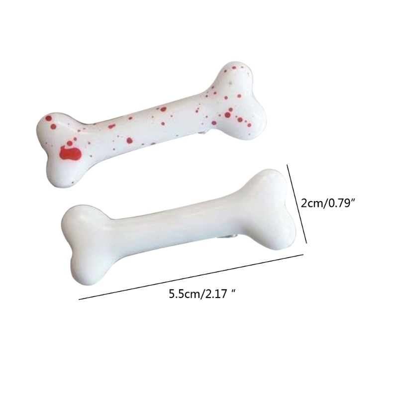 YOI Kẹp Tóc Xương Nhựa Dễ Thương Trang Trí Tóc Pin Y2K Phụ Kiện Tóc