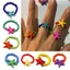BTF Cầu Vồng Cơm Hạt Nhẫn Handmade Hạt Xếp Chồng Nhẫn Boho Trang Sức