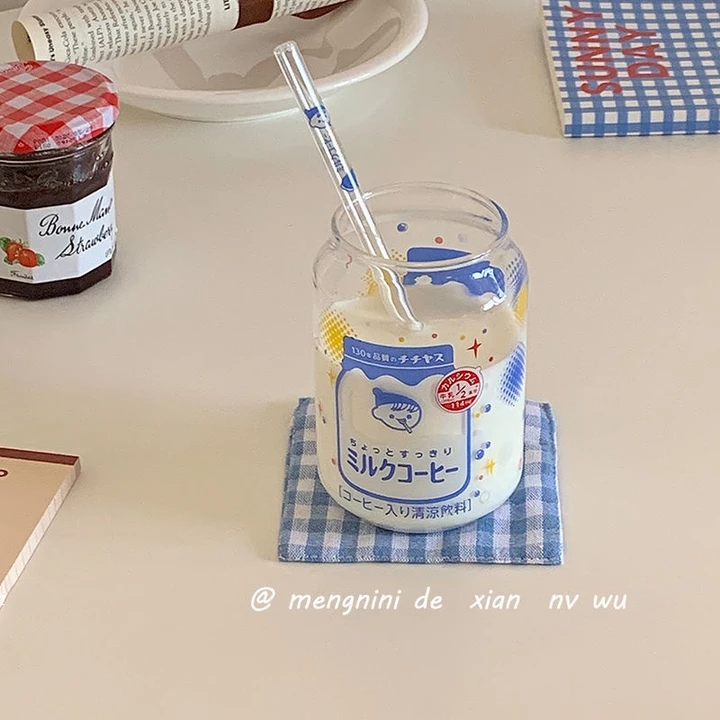Lon Ins cốc thủy tinh Cốc Cốc Cốc Cốc Cốc Cốc Cốc Cốc Cốc cốc đồ uống ưa nhìn phong cách Instagram/lon Coca Bắc Âu cốc
