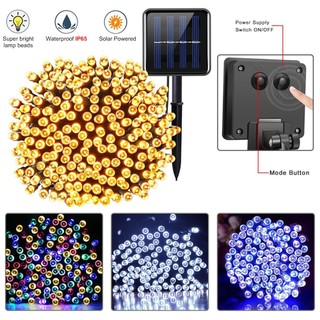 Đèn cổ tích năng lượng mặt trời chống nước ngoài trời 12M 8 chế độ Đèn cổ tích phát sáng 100Led Patio, Chiếu sáng linh hoạt lãng mạn cho phòng ngủ Thẩm mỹ, Tiệc sân vườn, Phông nền đám cưới