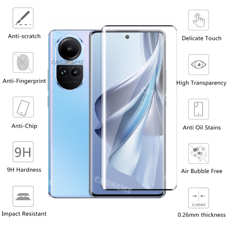2023 Oppo Reno 15 12 13 5G Phim Bảo Vệ Màn Hình 2 Trong 1 Cho Oppo Reno 10 9 10Pro Reno10 Pro Reno10Pro 10Pro + + Plus 5G 2023 Full Cover Kính Cường Lực Mặt Trước Ống Kính Mặt Sau