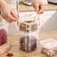 Hộp nhựa đựng gia vị trong suốt nắp đậy kín 3 kích thước tiện dụng cho nhà bếp