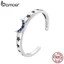Bamoer Bạc 925 Nhẫn Cặp Đôi Ngày Lễ Tình Nhân Mặt Trời Trăng Sao Phong Cách Trang Sức Cho Cặp Đôi Quà Tặng