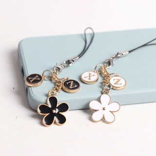 Mặt Dây Đeo Điện Thoại Di Động Tự Làm Tùy Chỉnh Hai Mặt Họa Tiết Hoa Và Chữ Cái Cho Cặp Đôi