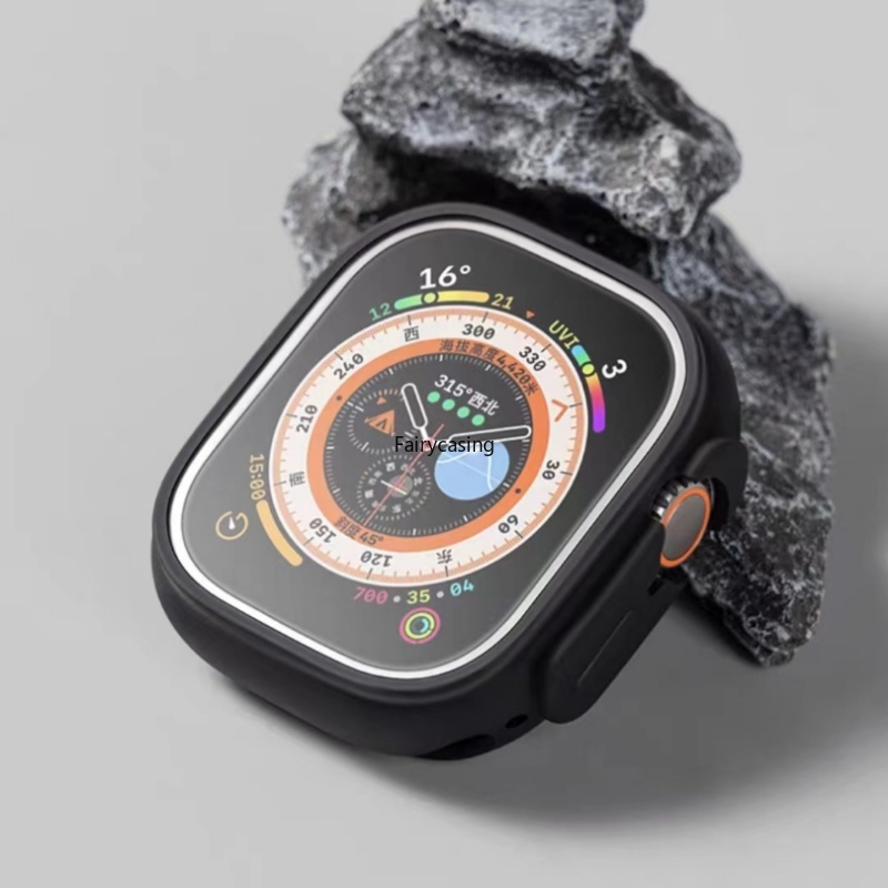 Nửa tay bảo vệ cho Apple Watch 46MM 42mm 8 7 6 5 4 SE 40 / 44 / 41mm Vỏ mềm silicon chống trầy xước cho IWatch Series 10 9 Ultra 2 49mm 45 / 44 / 42mm 3 2 1Phụ kiện