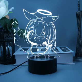 GC9 Xanh Lưu Trữ Đèn Ngủ Anime 3d Đèn LED Từ Xa Sạc USB Chiếu Sáng Dự Án MX Bộ Sưu Tập Trang Trí Nhà Quà Tặng CG9