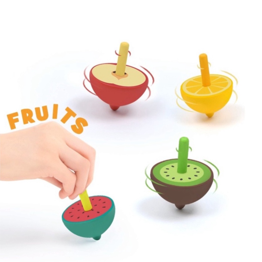 Đồ Chơi Con Quay Hình Trái Cây Bằng Gỗ Mideer