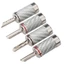4 Phích Cắm Chuối HIFI DIY Sợi Carbon Điện Loa Âm Thanh Cáp Chuối Đầu Nối Cắm