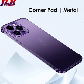 [Jlk] Vỏ bảo vệ ống kính sang trọng Tấm lót góc kim loại cho iPhone 16 15 14 Pro Max Plus Bảo vệ Camera Vỏ không viền Phụ kiện điện thoại
