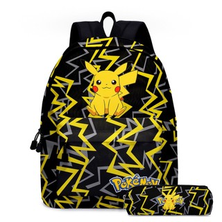 Bộ Ba Lô + Túi Đeo Vai + Ba Lô Hình pokemon pikachu Hoạt Hình Cho Học Sinh Tiểu Học