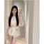 Set Áo Không Tay + Chân Váy Ngắn Đính Kim Sa Lấp Lánh Thời Trang MùHè Cho Nữ JW1F