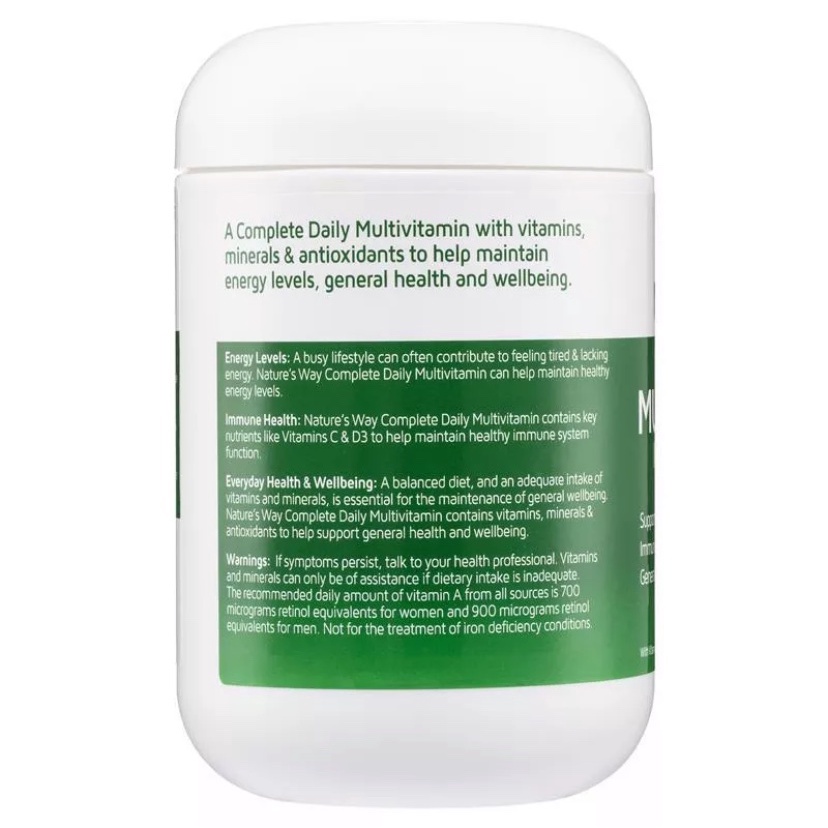 Vitamin tổng hợp và tảo biển Úc, Tảo xoắn Multivitamin Nature's way 200 viên