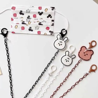 MEOWU Dây Đeo Khẩu Trang Mắt Kính Nhựa Dạng Xích Hot Trend Phong Cách Hàn Quốc Hình Gấu Thỏ